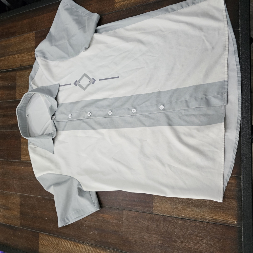 Stylish Gray and White Men's Shirt